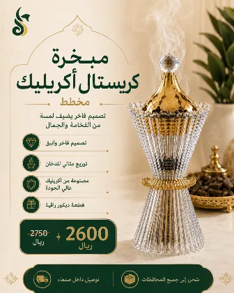 مبخرة كريستال أكريليك